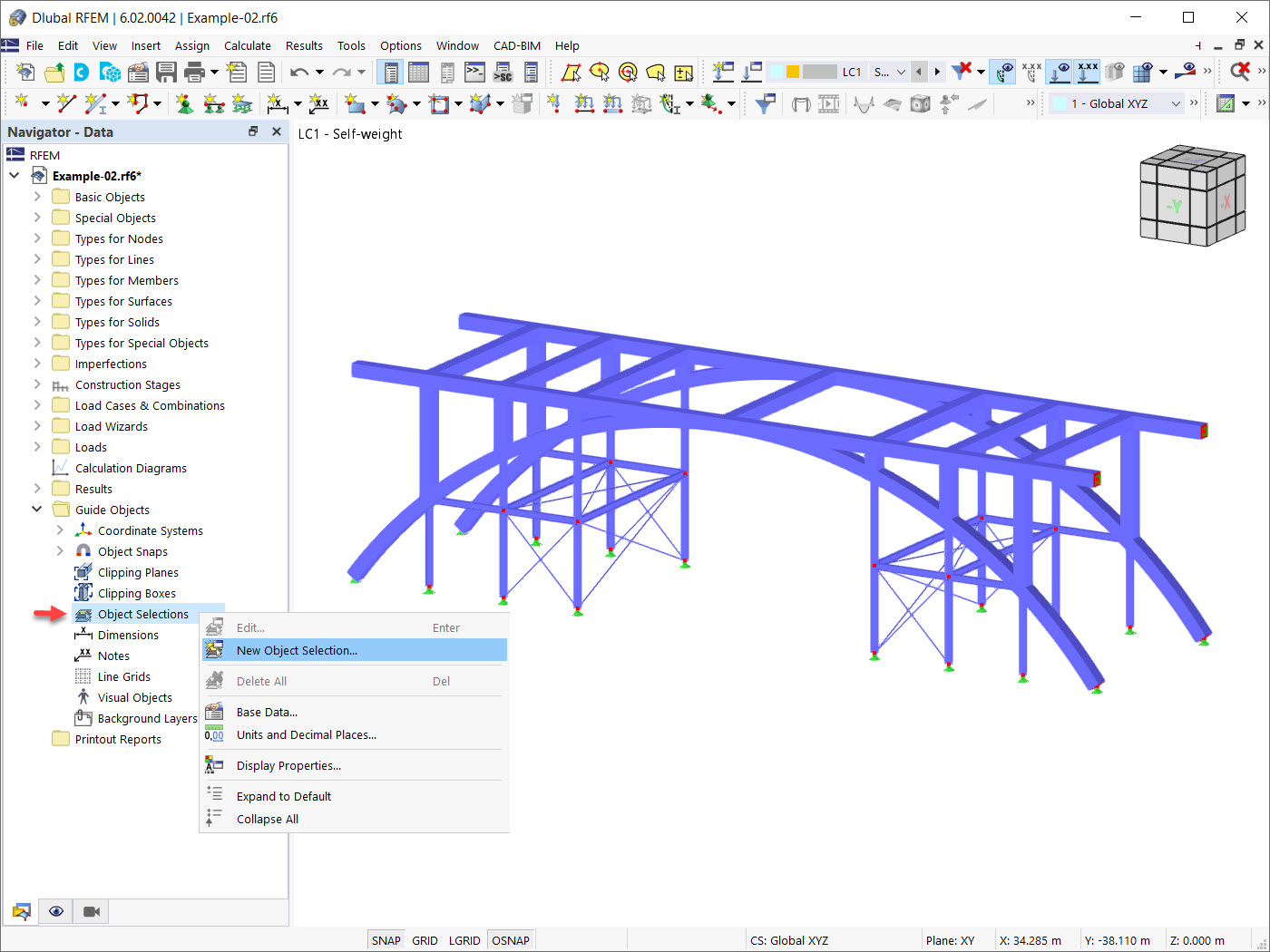 Grouping Objects in RFEM 6 and RSTAB 9