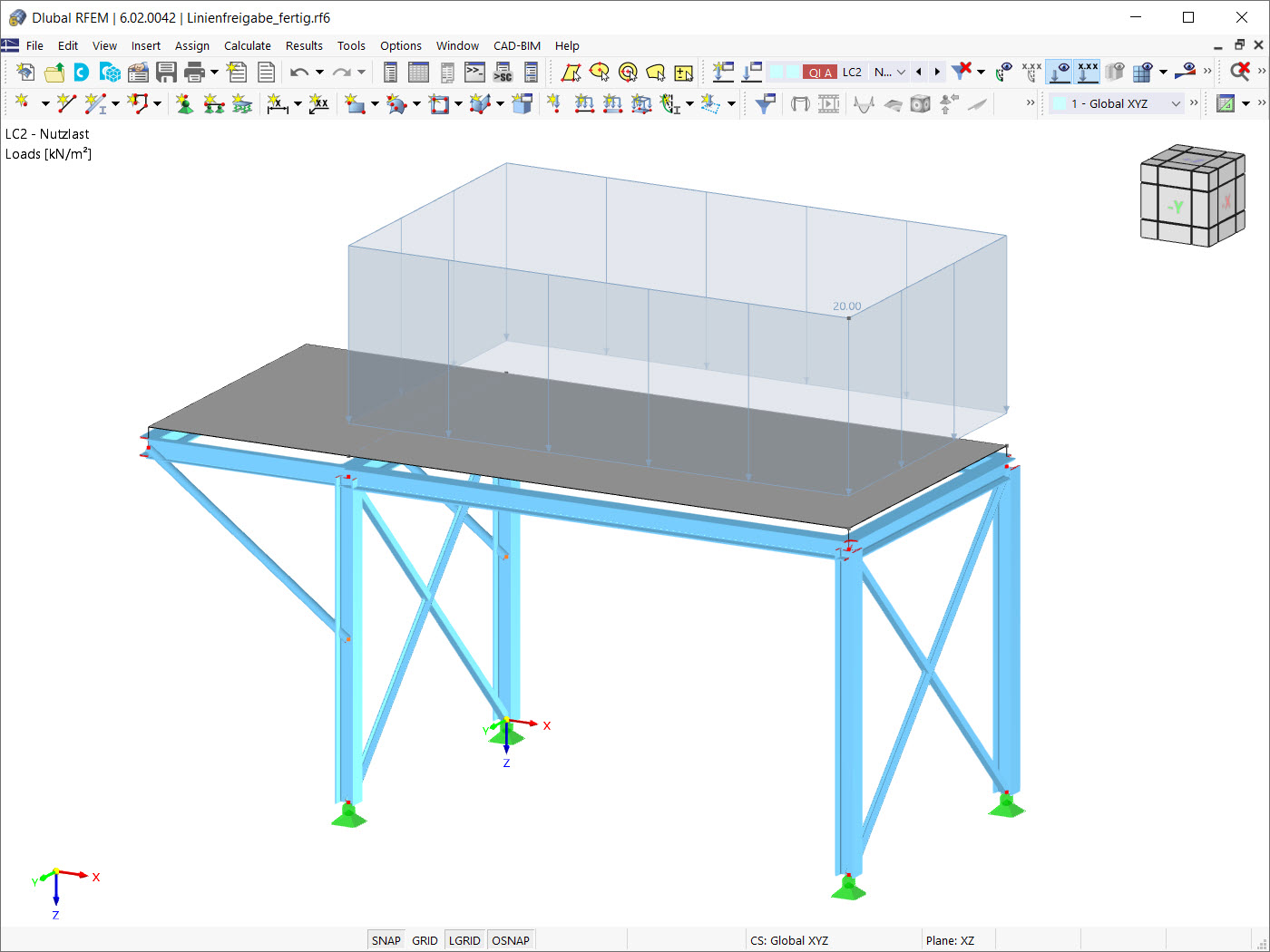 Imposed Load Applied to the Structure