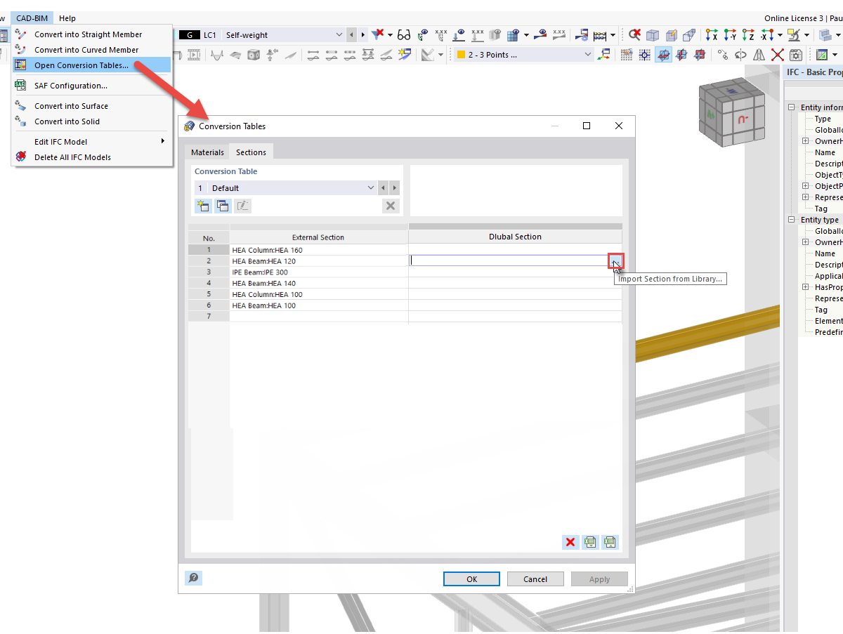 FAQ 005348 | IFC Cross-Sections from Imported IFC File Not Converted Correctly