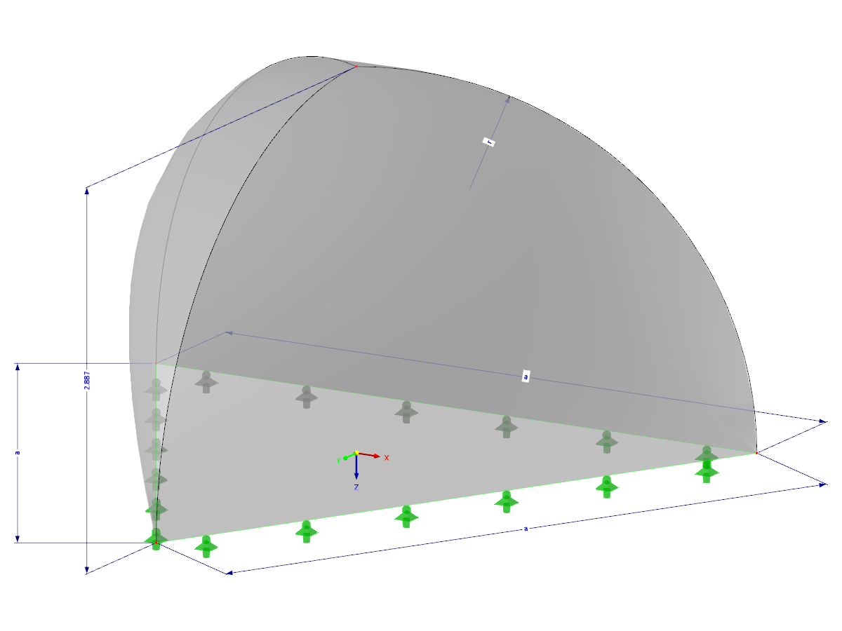 Model 002042 | SHD005 | Tripartite Vault with Parameters