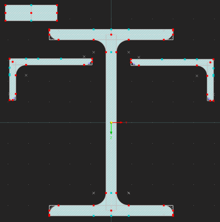 Model 003406 | BCS013-b | Built-up Cross-Section | Crane Runways | Rolled I-Section with Unequal Leg Angles with Flat Bar with Parameters