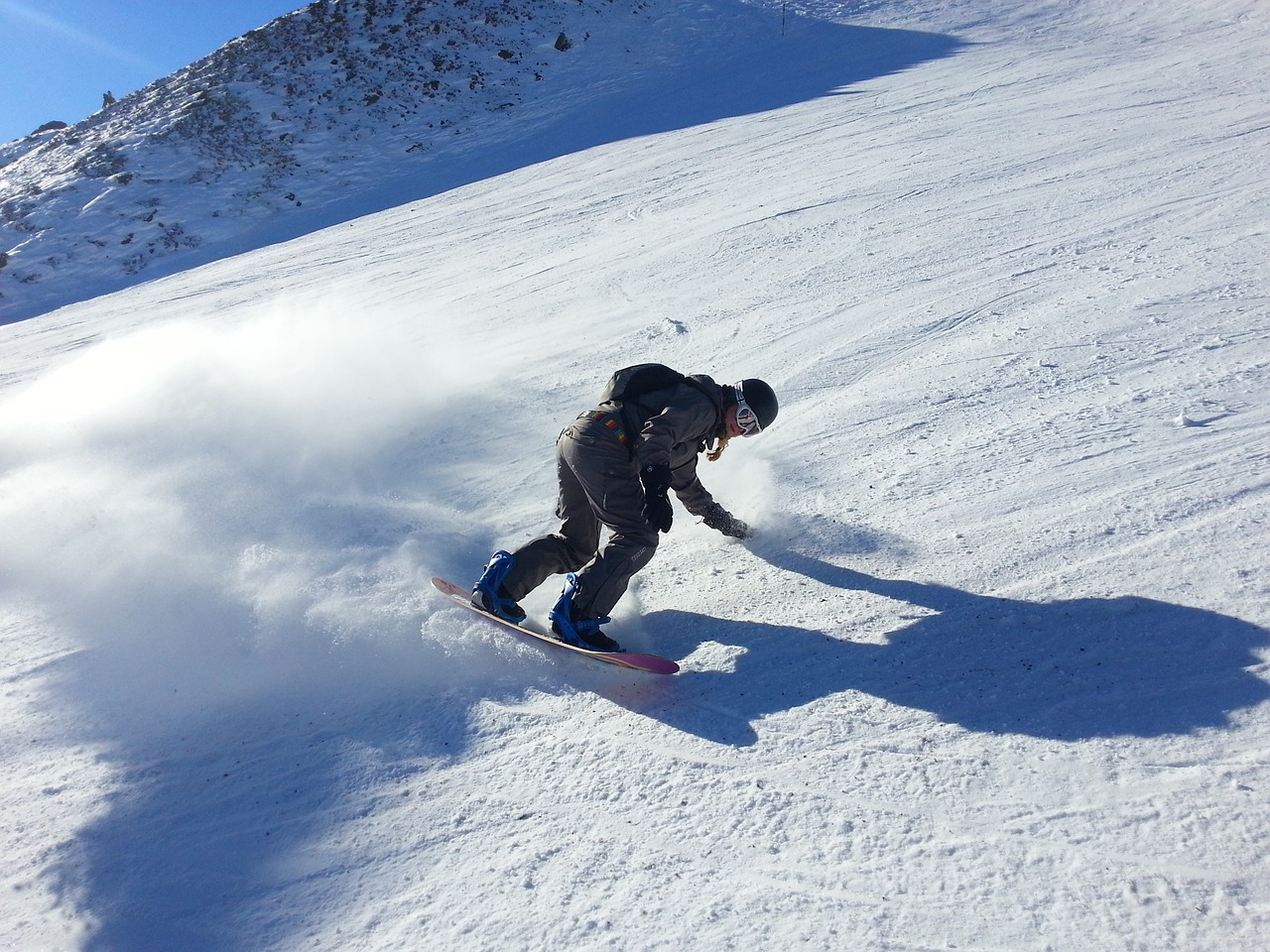 Snowboarding on Slope