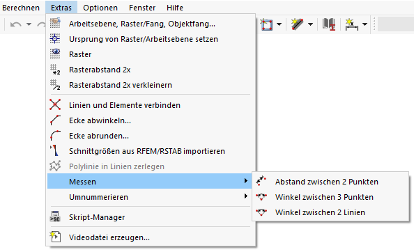 Menu Functions "Measure"