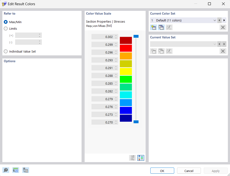 Dialog Box "Edit Result Colors"