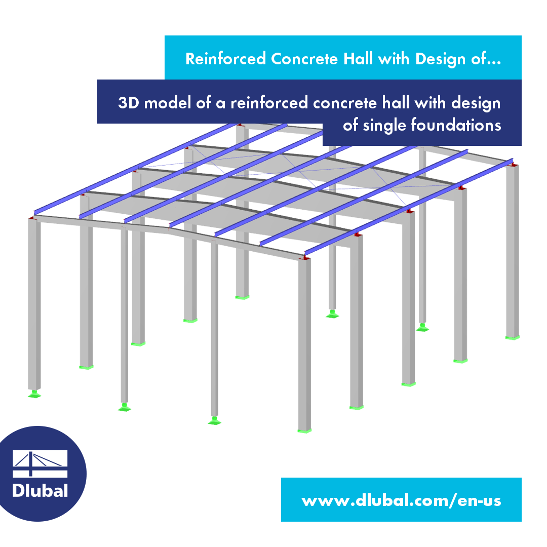 Reinforced Concrete Hall with Design of Single Foundations