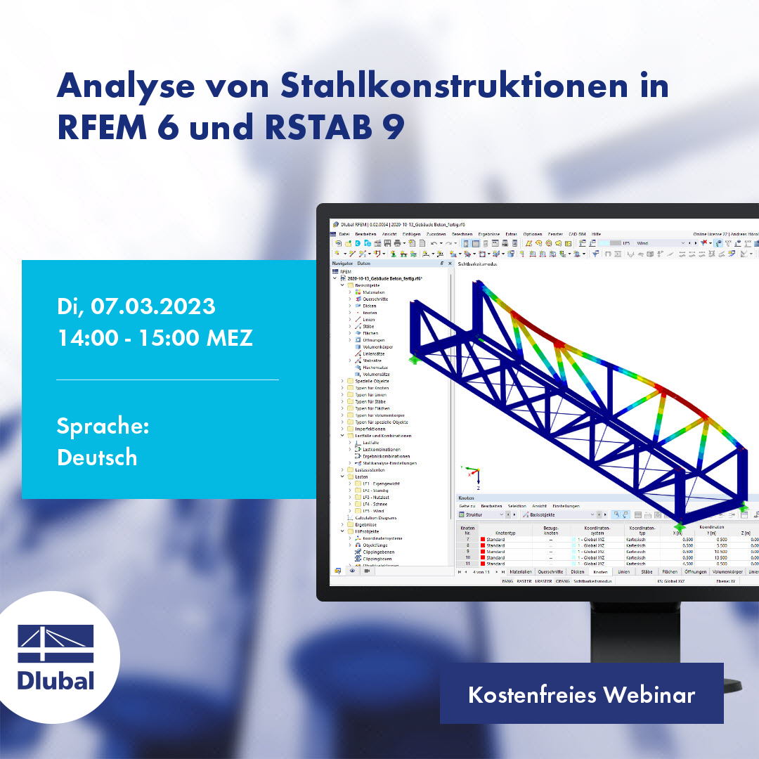 Steel Structure Analysis in RFEM 6 and RSTAB 9