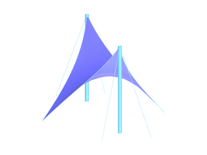 Model 003986 | 	Membrane Structure Supported by Columns