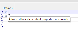 Symbols for Cross-Sections in Column "Options"