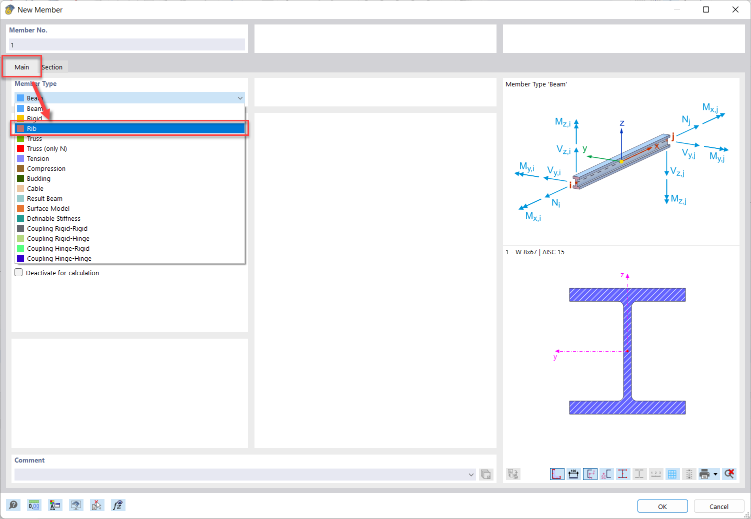 FAQ 005355 | How can I model a rib element in RFEM 6?