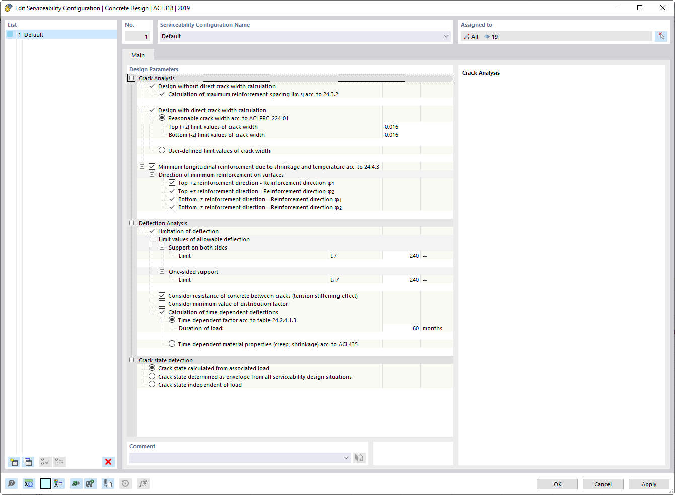 Editing Serviceability Configuration