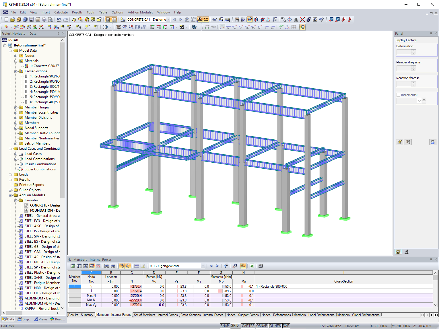 Reinforced Concrete Structure with Member Reinforcement