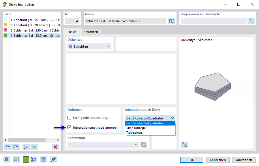 Specifying Integration Method