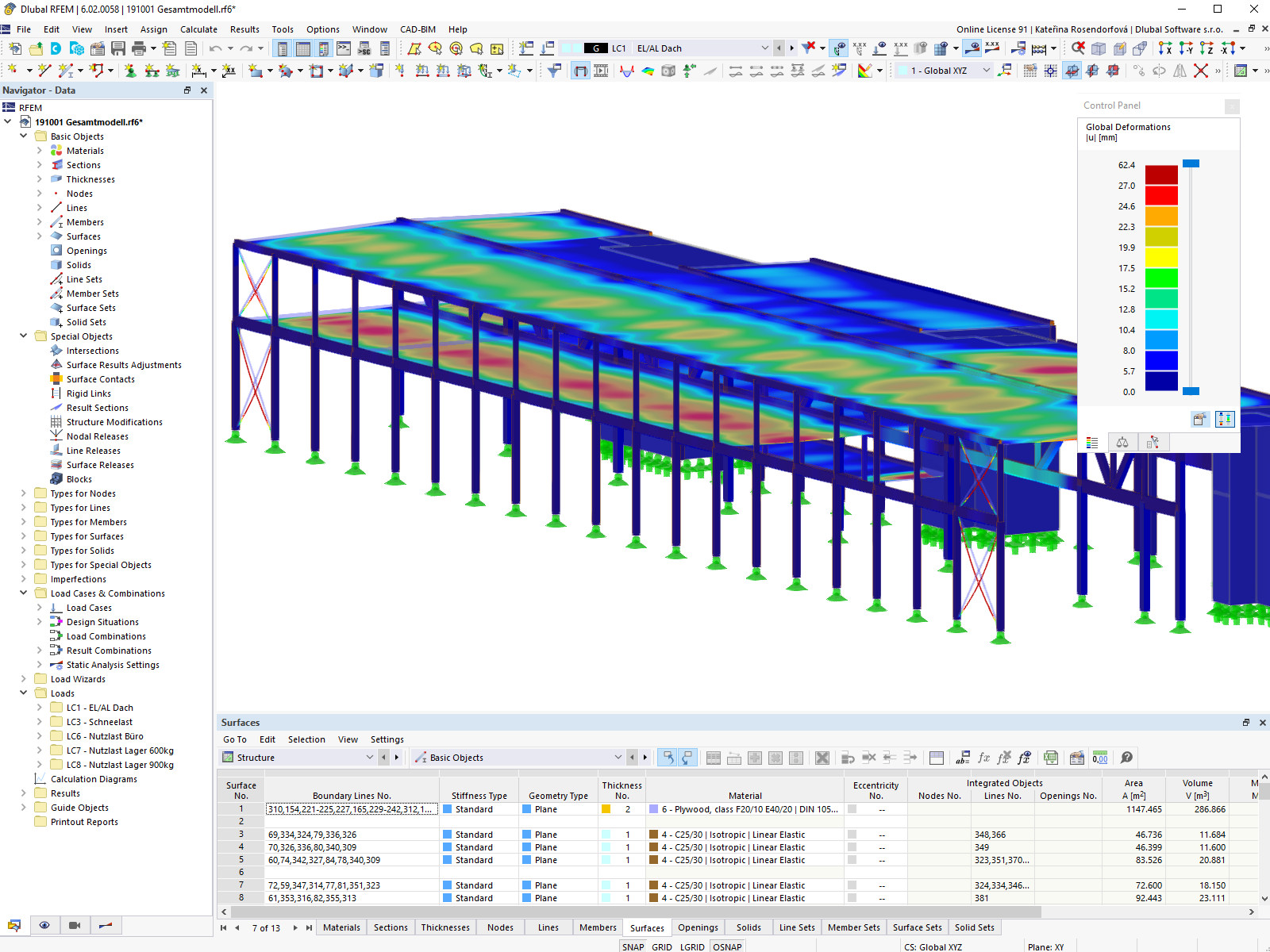 Deformations in RFEM | © B3 Kolb AG