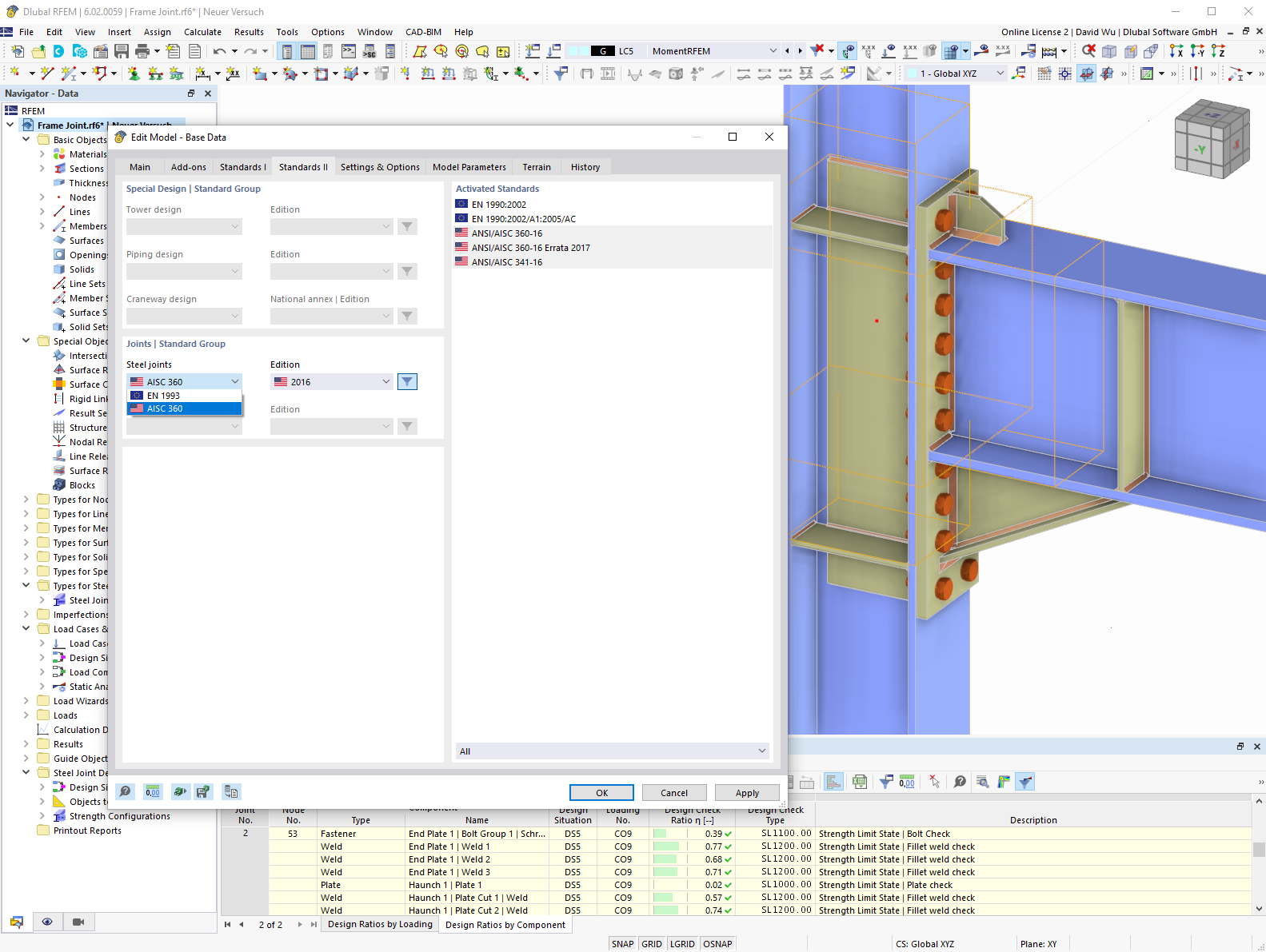 Feature 002585 | Steel Joint Design According to American Standard ANSI/AISC 360-16