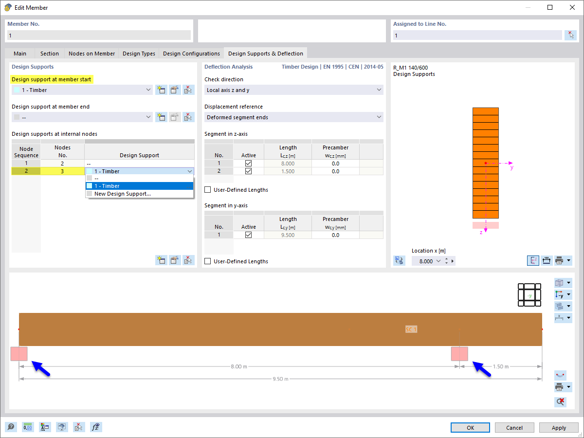 Assigning Design Supports