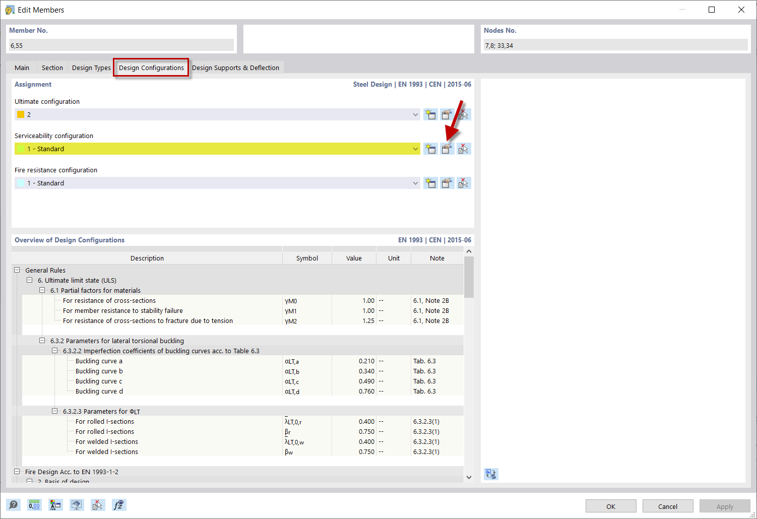 Editing Serviceability Configuration