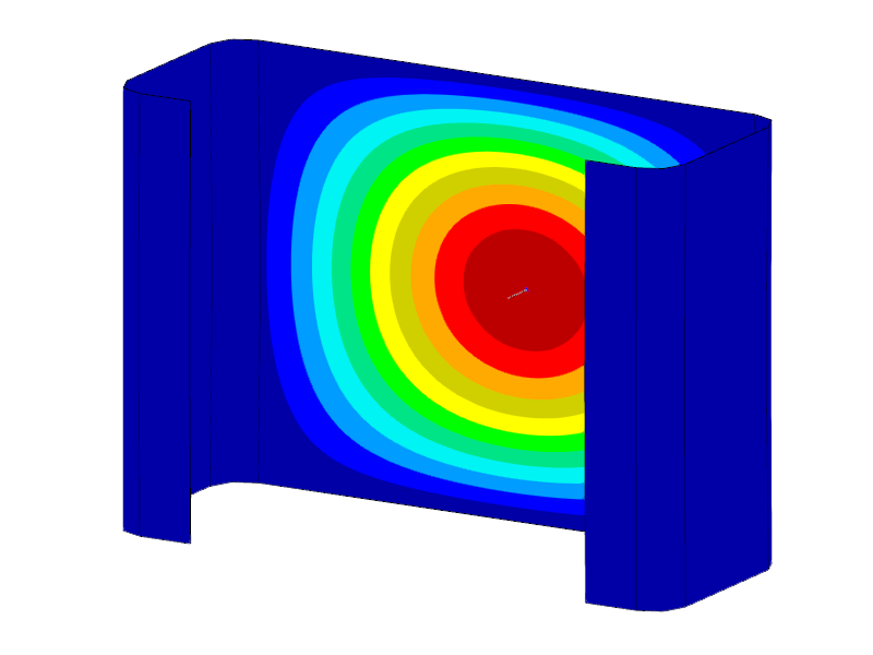 C-Section Surface Model, Single-Corrugated Buckling Shape