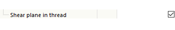 Shear plane in thread