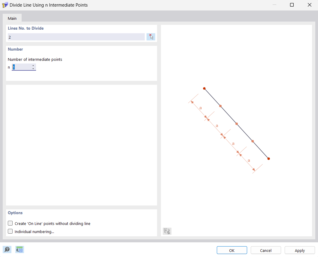 Dividing Line into Thirds