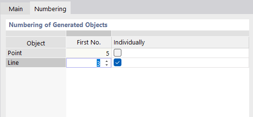 Adjusting Numbering of Generated Objects