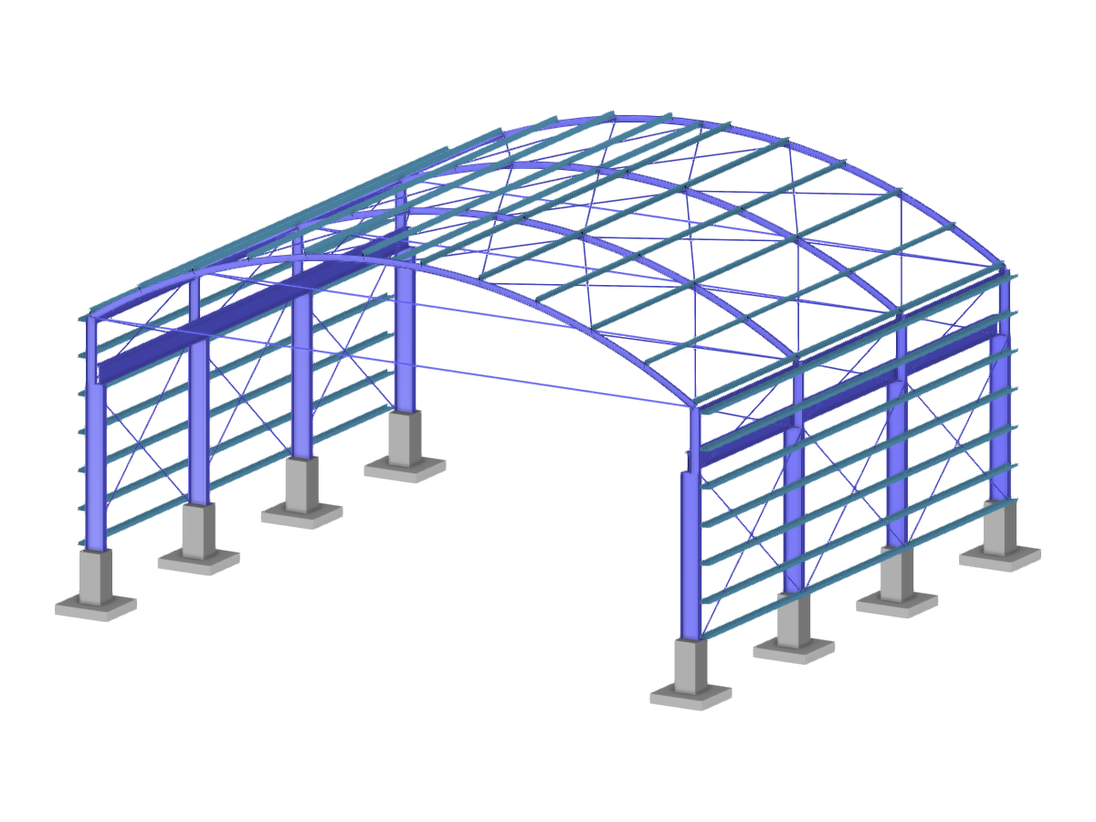 Model 004144 | Industrial Building with Rail Girder