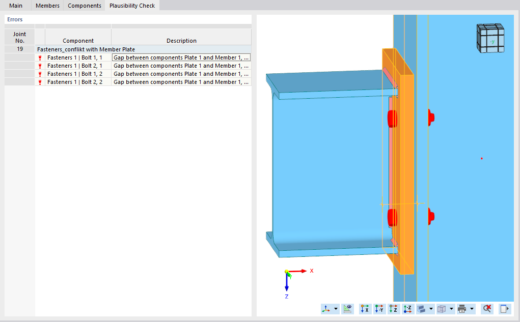 Gap Between Component and Member