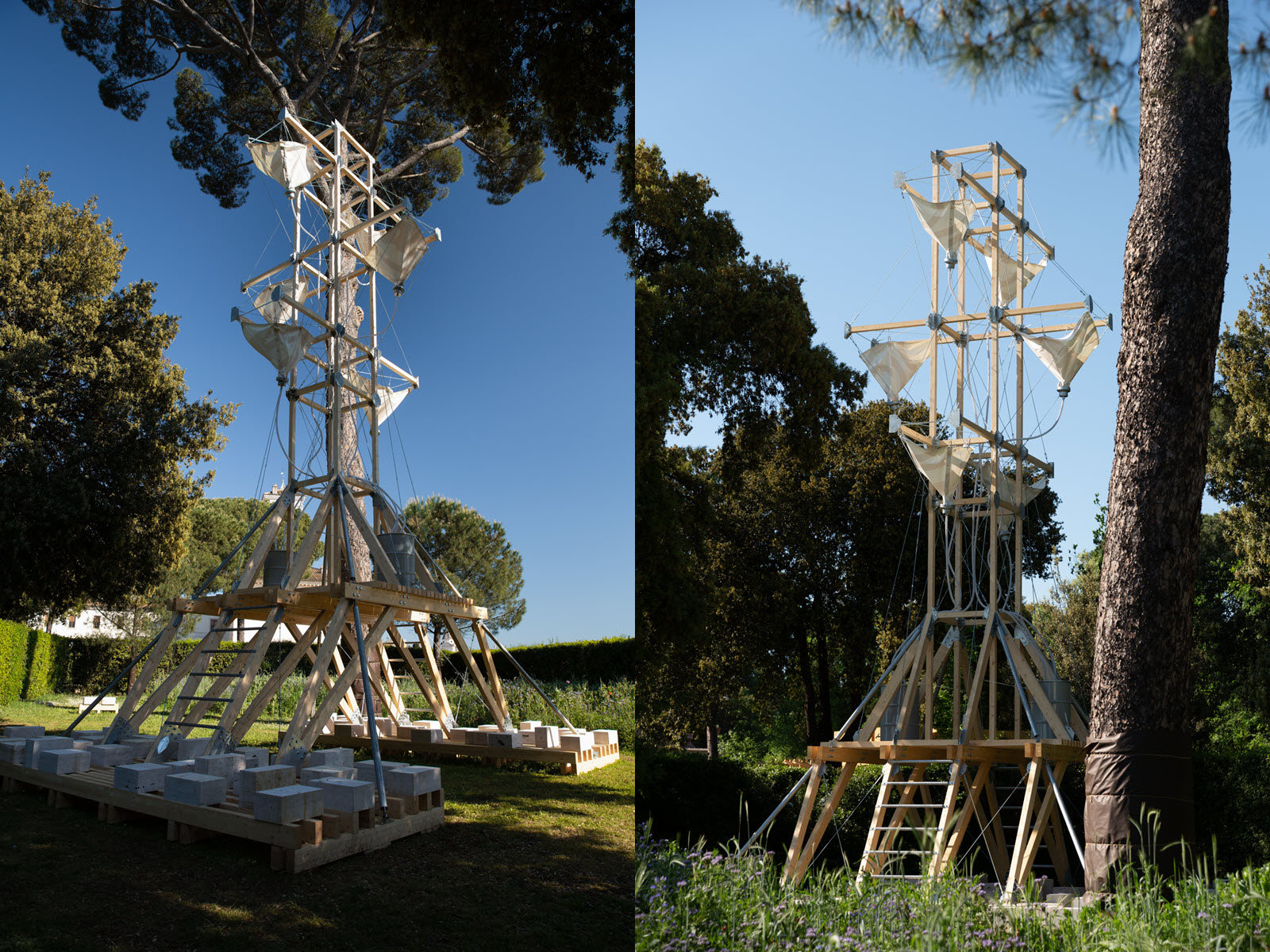 Parasol Tree House at Festival des Cabanes in Rome (© Victoria Tanto)