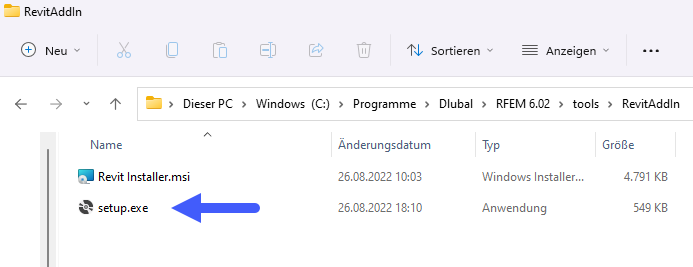 Setup File for Revit Add-in