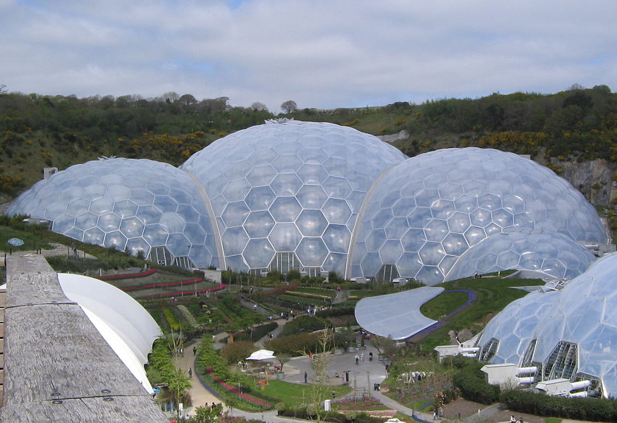 Rainforest Biome of Eden Project in Cornwall, UK