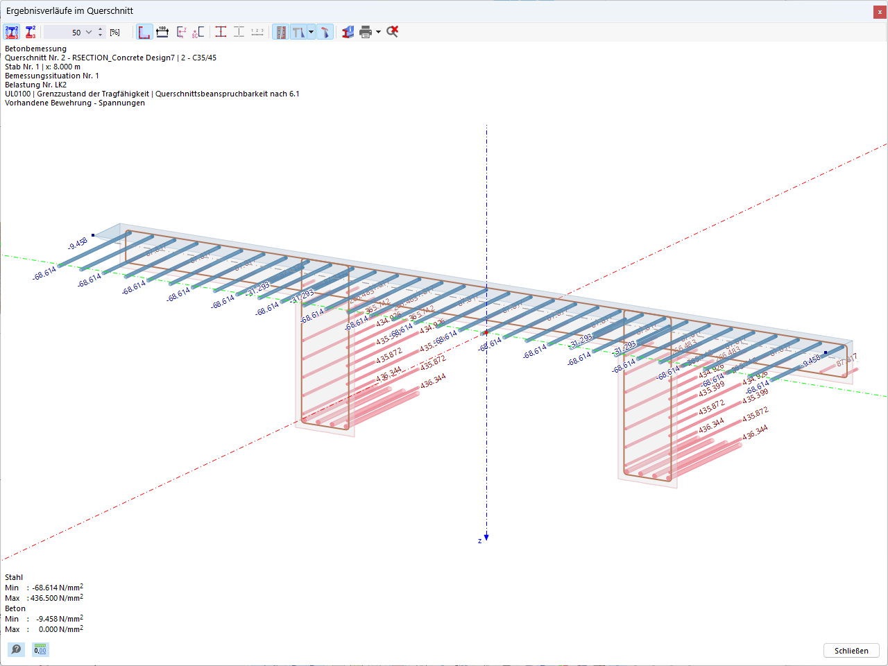 Feature 002640 | Design of RSECTION cross-sections in the Concrete Design add-on