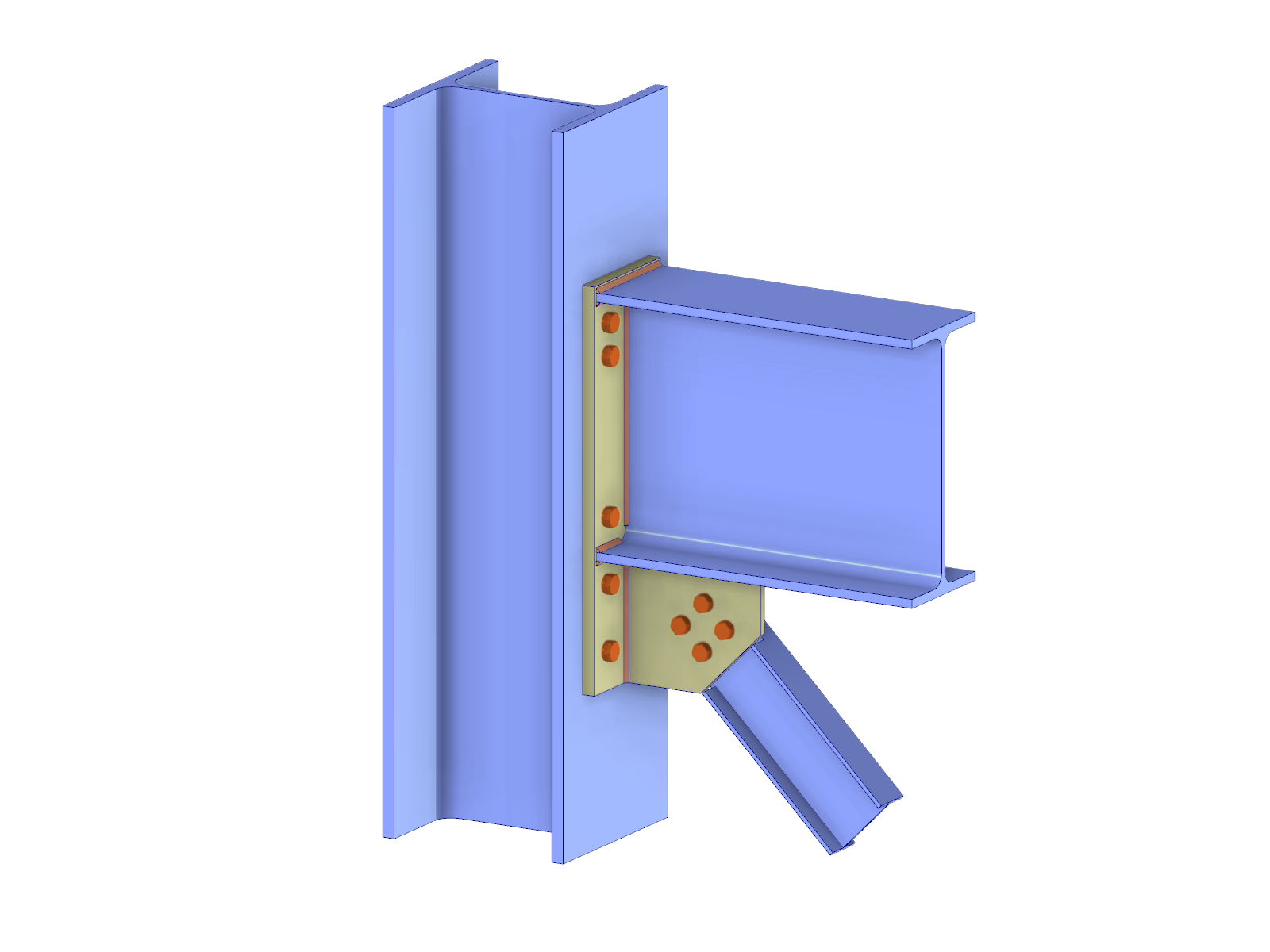 Multistory Frame Made of Steel with Bracing Diagonals