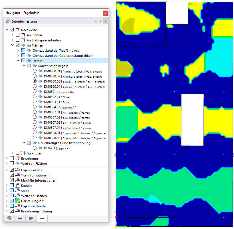 Specifying Design Check Type for Detailing