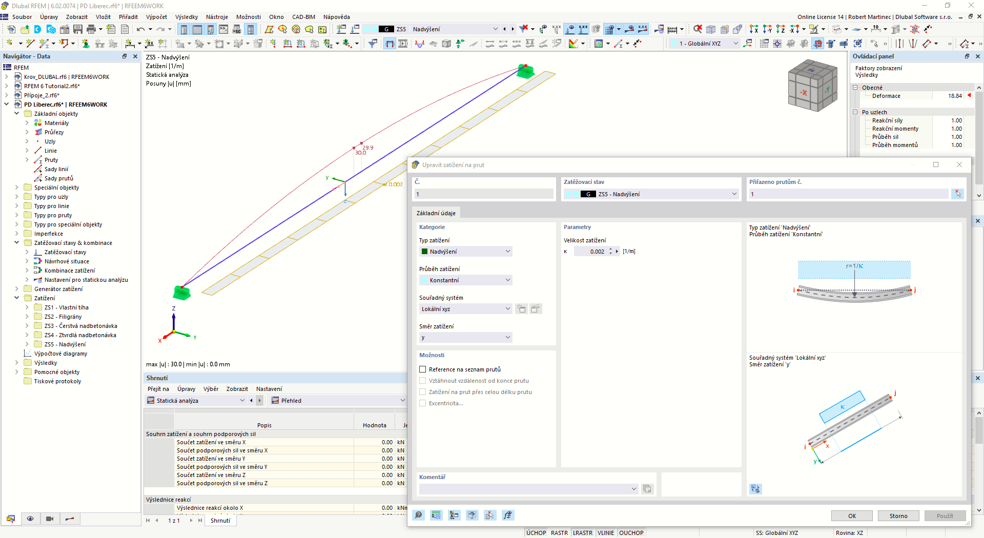 FAQ 005399 | I have entered the Precamber load type into my model, but it doesn't seem to work. The results show no deformation.