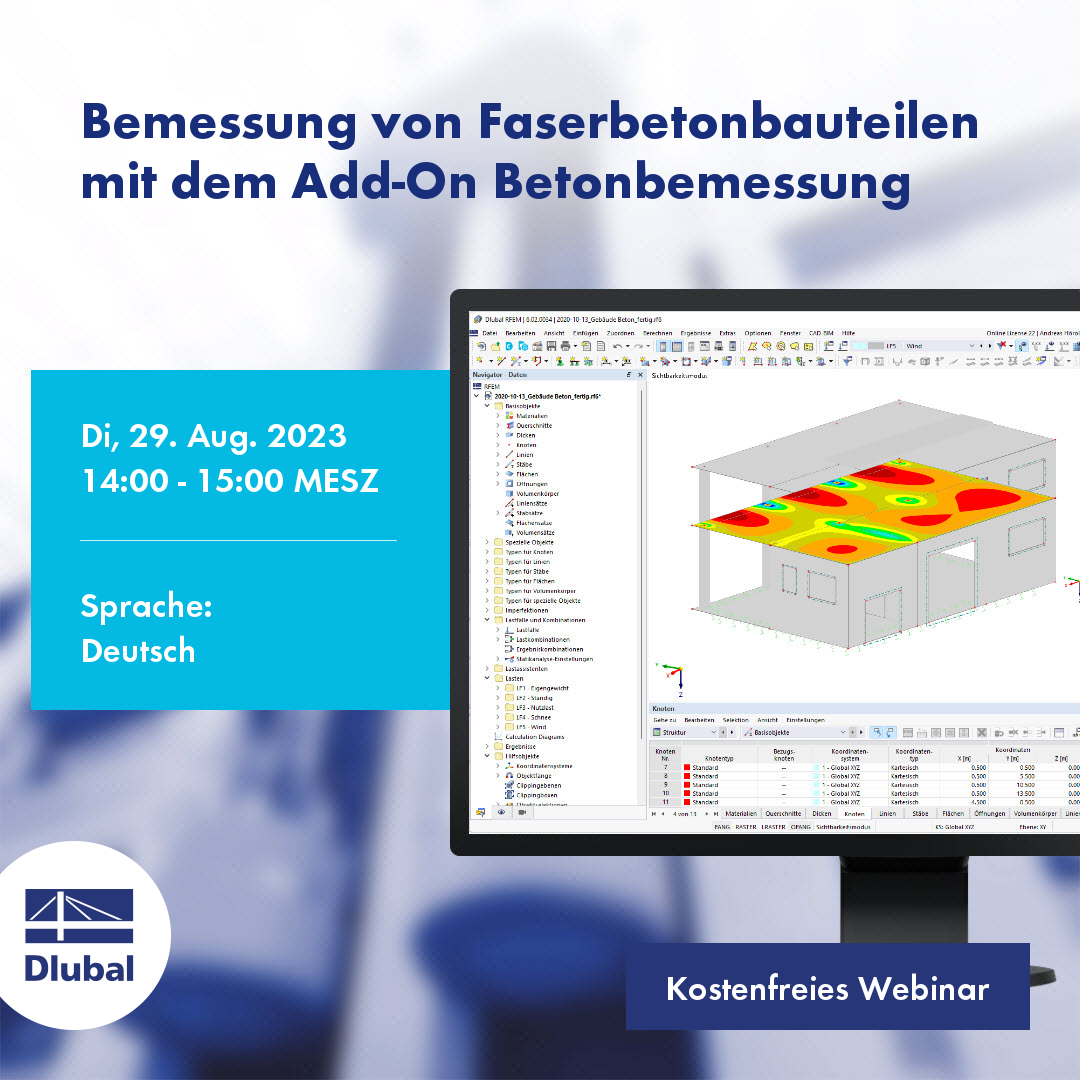 Designing Fiber-Reinforced Concrete Components Using Concrete Design Add-on