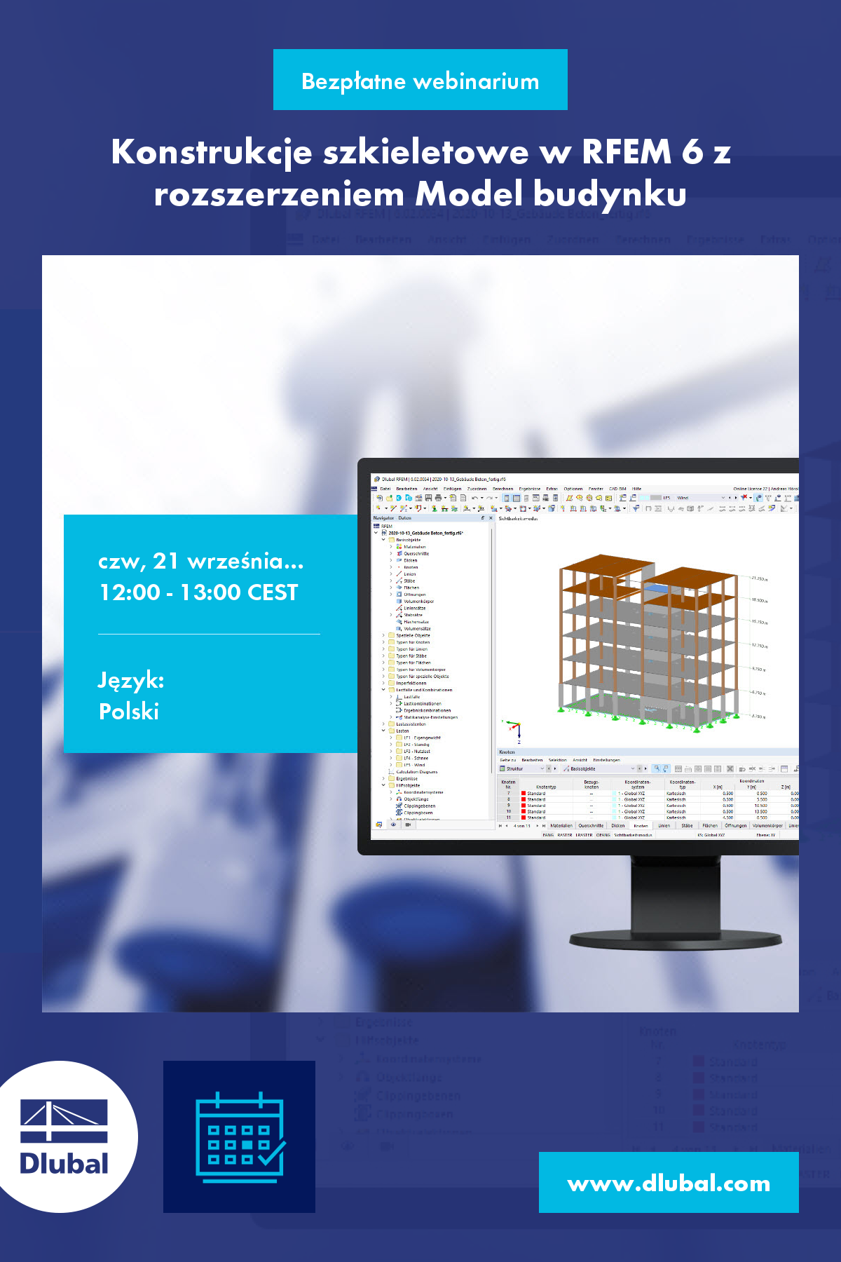 Frame Structures in RFEM 6 Using Building Model Add-on