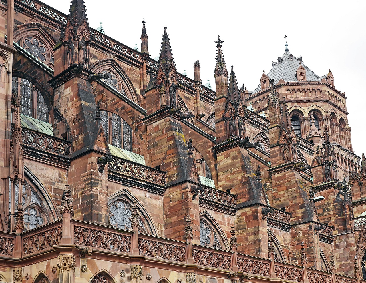 Strasbourg Cathedral with Facade Made of Pink Sandstone