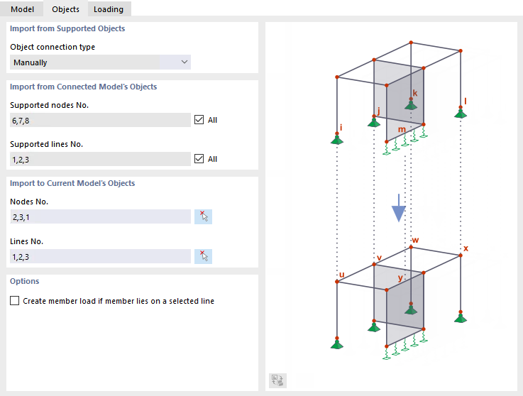 Select objects (nodes and  lines)