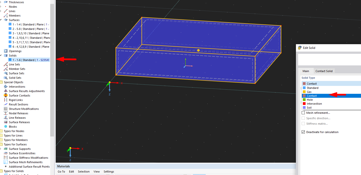 FAQ 005414 | How can I create a contact solid between two surfaces in RFEM?