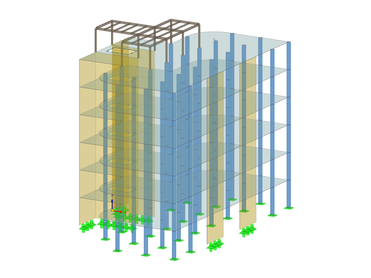 Model 004460 | Multistory Concrete and Steel Building | RSA NBC 2020