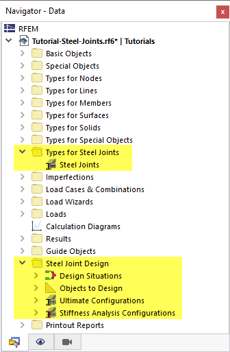 Navigator Items Relevant to Steel Joints