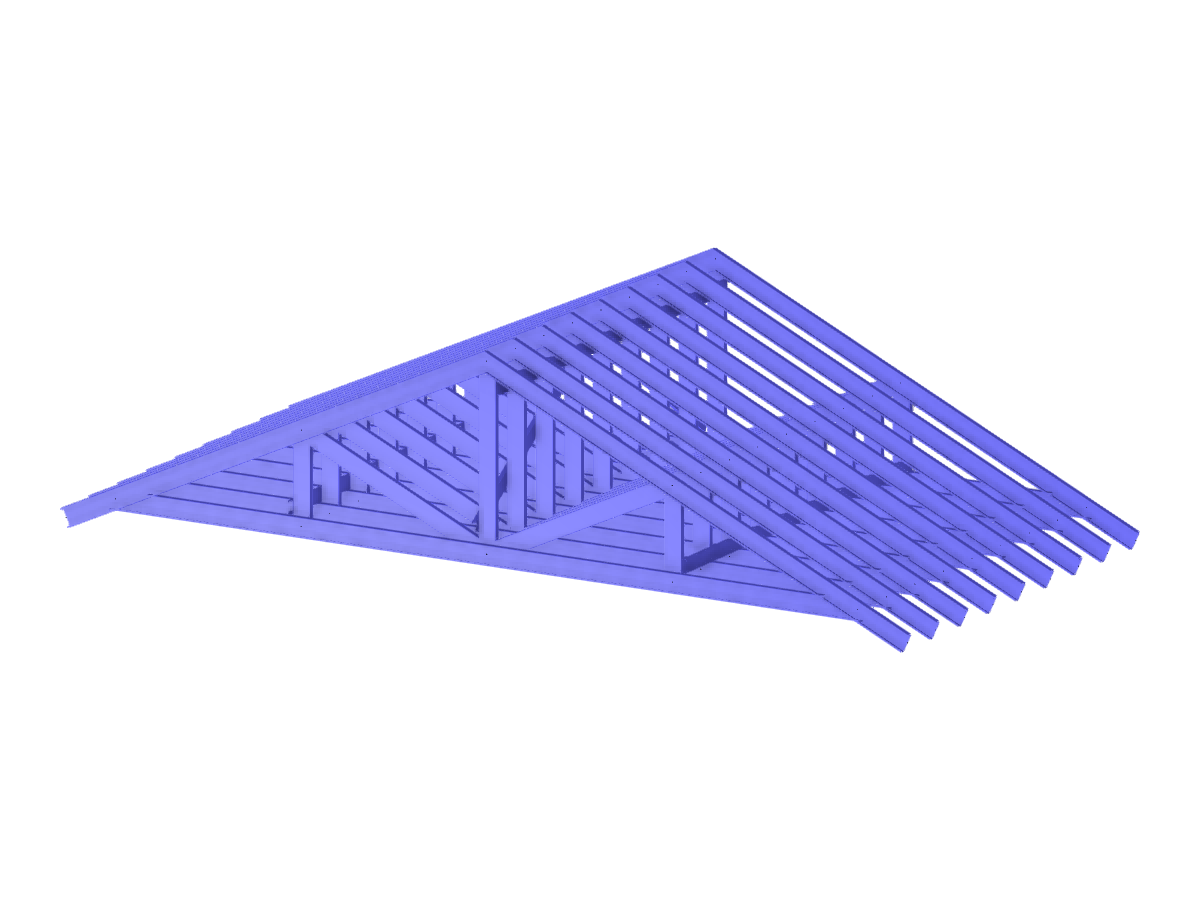 Model 004491 | Steel Frame Roof Structure