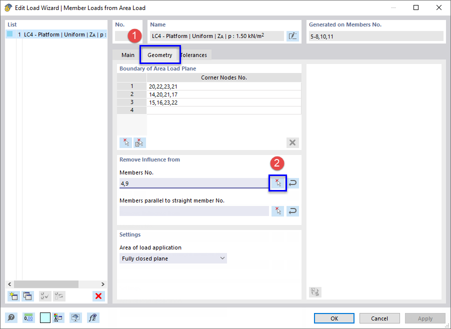 Adjusting Settings for Load Wizard