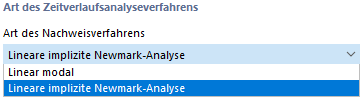 Dialog Box "Time History Analysis Settings", Selection of Design Method