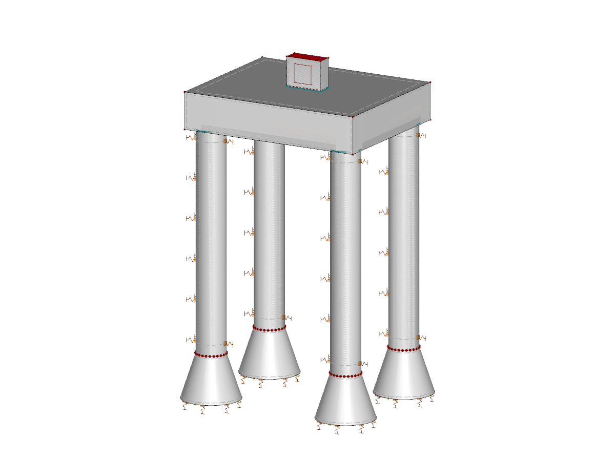 Pile Head with Four Piles