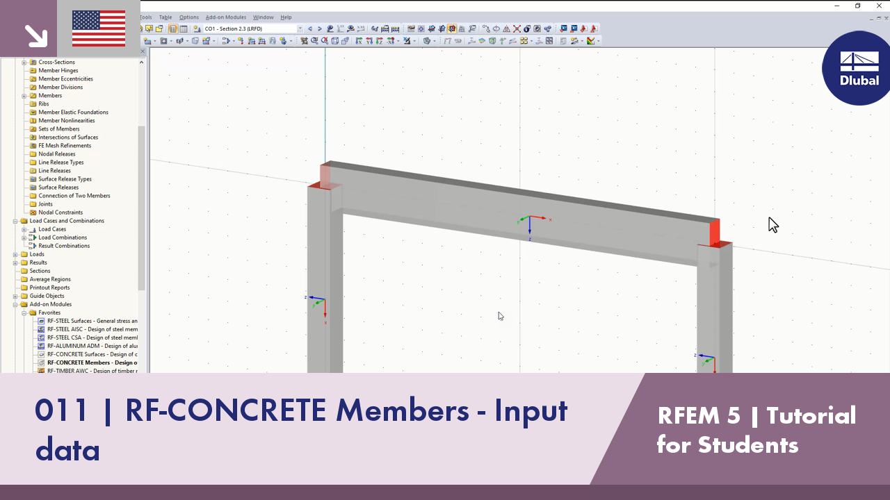 RFEM 5 Tutorial for Students  011 RF-CONCRETE Members - Input data