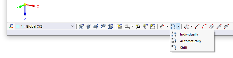 Functions for Renumbering in CAD Toolbar