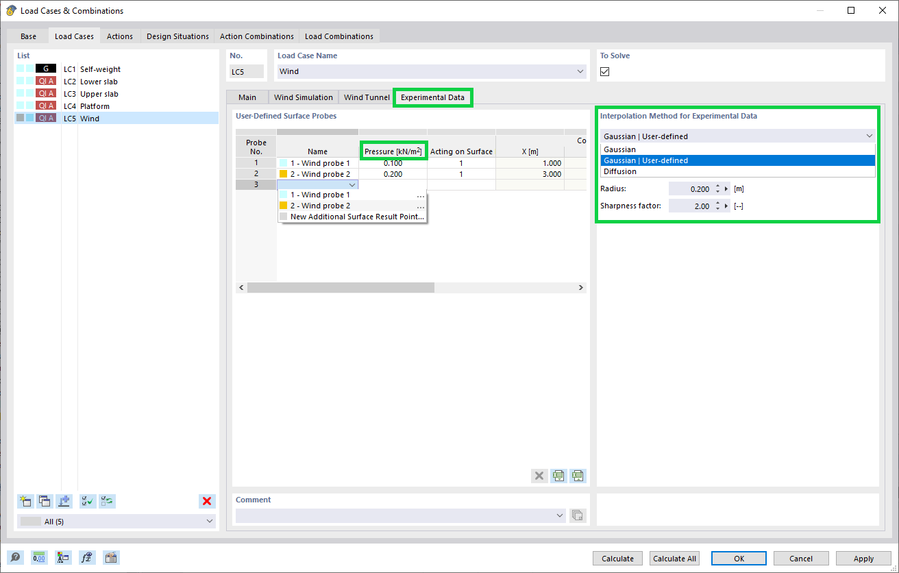 KB 001870 | Static Analysis with Wind Loads from Experimentally Measured Pressures Using RWIND 2 and RFEM 6