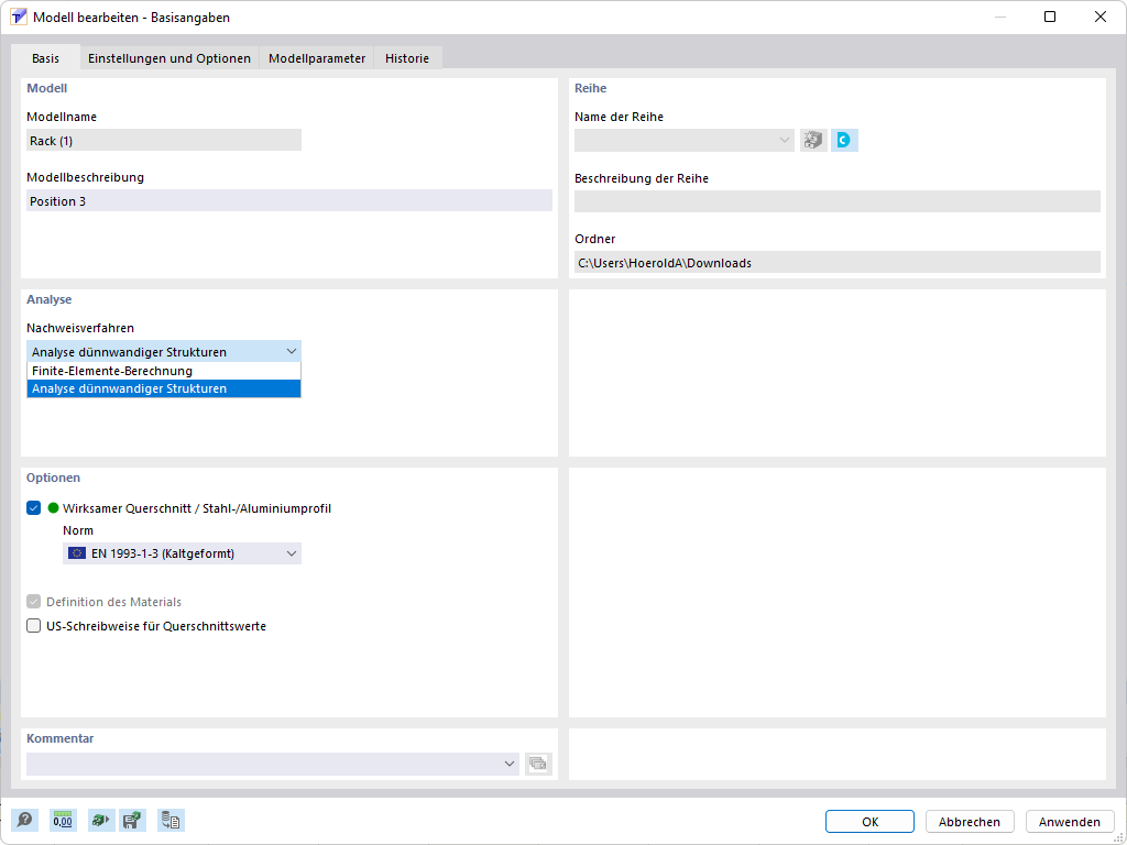 Selecting Design Method in RSECTION