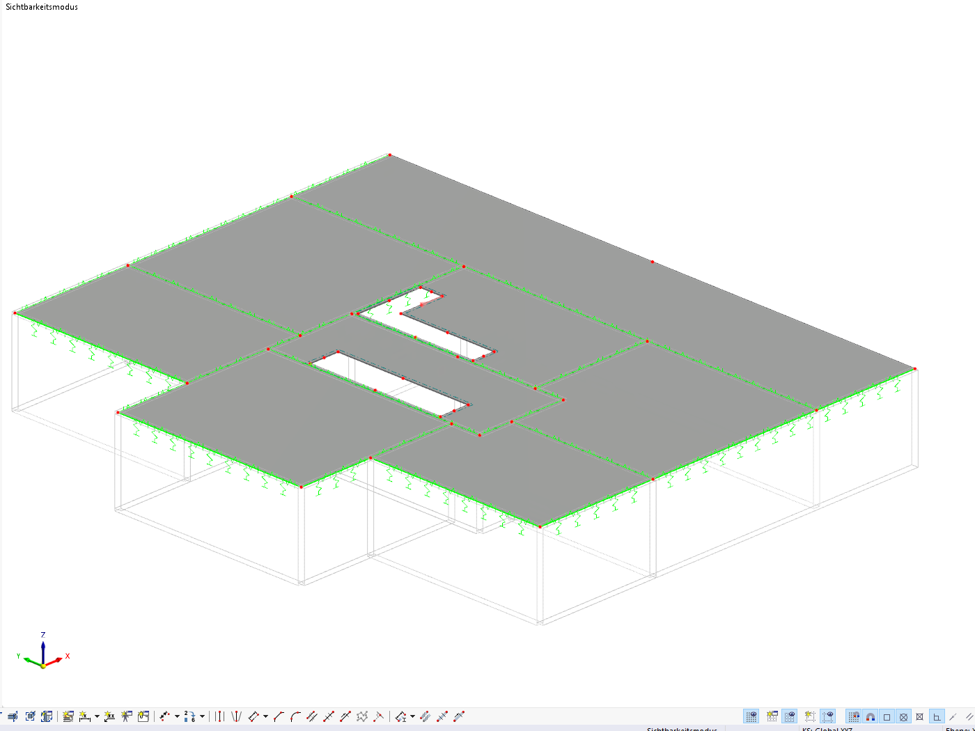 Line Support Using Fictitious Wall on System Lines of Walls