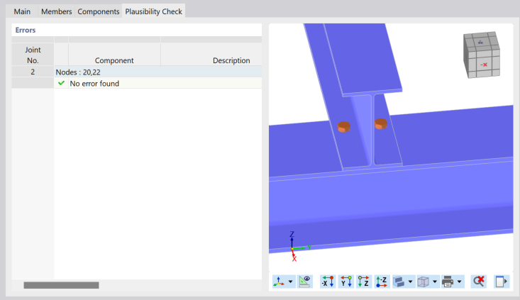 Plausibility Check and Preview of Steel Joint